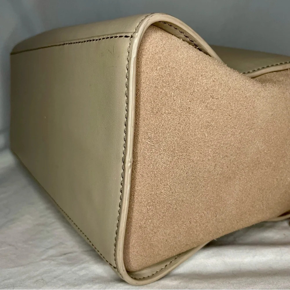 KS238263 Kate Spade Parker Street Allena Tan Leather Suede Satchel - Picture 5 of 8